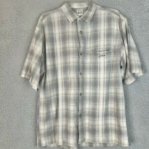 Vintage 90s Rusty Men's Plaid‎ Flannel Work Shirt Loose Fit Size M Shadow Plaid